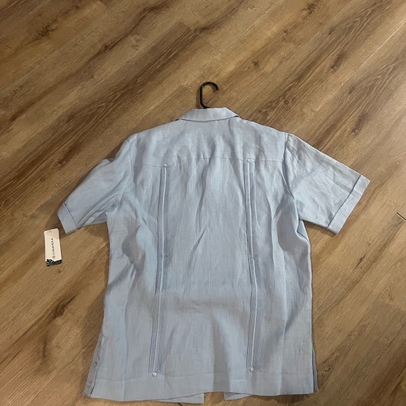 100% LINEN CLASSIC GUAYABERA SHIRT - SHORT SLEEVE - Picture 2 of 7